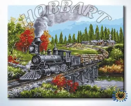 Картина по номерам «На всех парах»