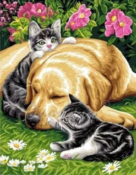 Картина по номерам «Наигрались»