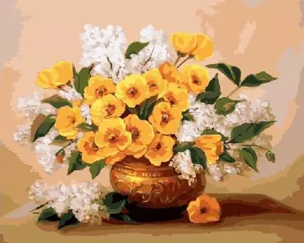 Картина по номерам «Нежные цветы»