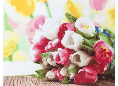 Картина по номерам «Нежные тюльпаны»