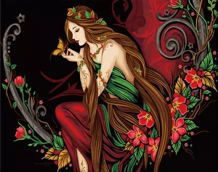 Картина по номерам «Нимфа цветов»