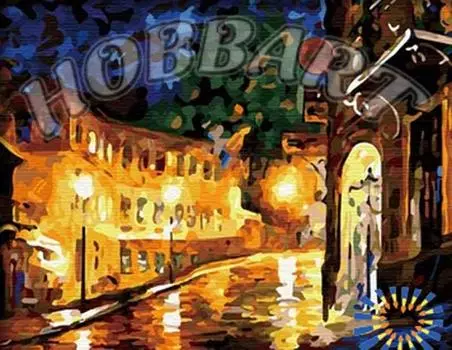 Картина по номерам «Ночь, улица, фонарь»