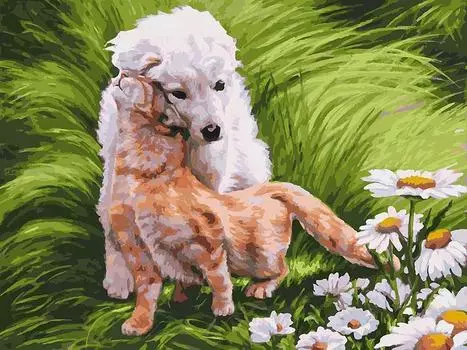 Картина по номерам «Обожание» Елены Самарской