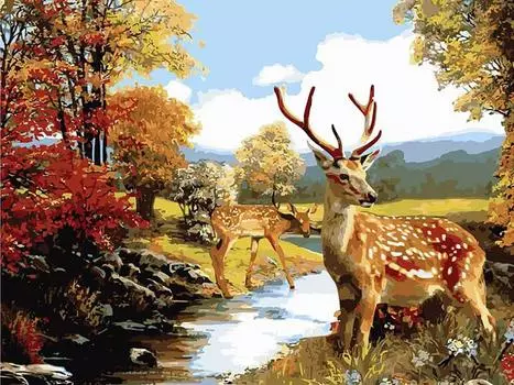 Картина по номерам «Олени»