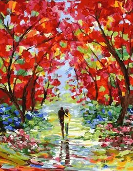 Картина по номерам «Осенняя прогулка»