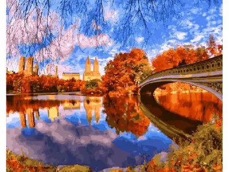 Картина по номерам «Отражения осени»