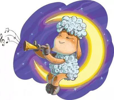 Картина по номерам «Овечка на Луне»