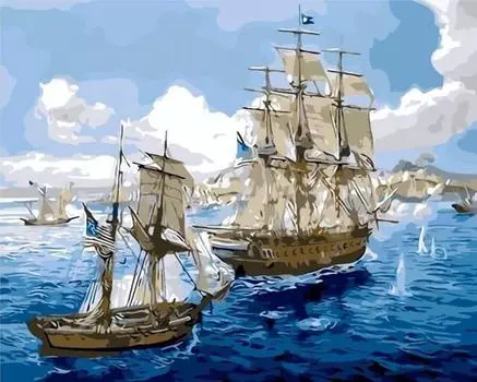 Картина по номерам «Парусная флотилия»