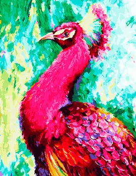 Картина по номерам «Павлин»