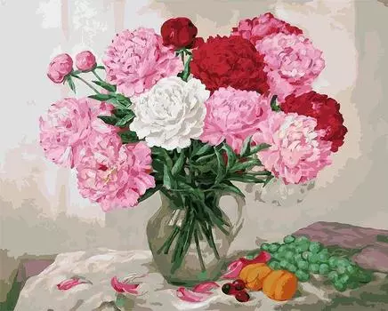 Картина по номерам «Пионы»