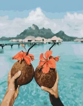 Картина по номерам «Пляжные коктейли»