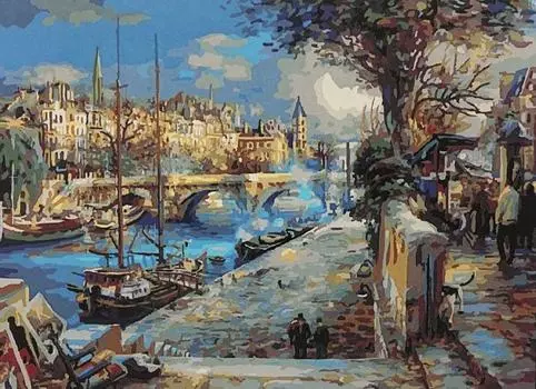 Картина по номерам «Побережье Сены»