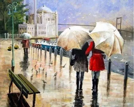 Картина по номерам «Под дождем»