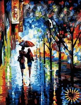 Картина по номерам «Под дождем»