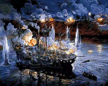 Картина по номерам «Покинутый корабль»