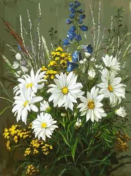 Картина по номерам «Полевые ромашки»