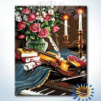 Картина по номерам «При свете свечей»