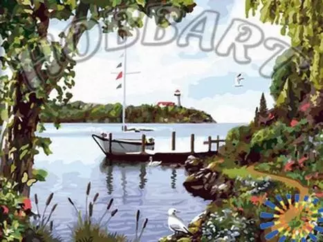 Картина по номерам «Причал на заливе»