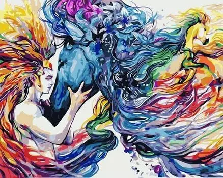 Картина по номерам «Радужный скакун»