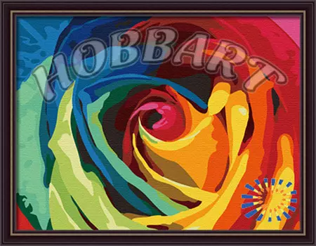 Картина по номерам «Роза из радуги»