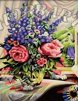 Картина по номерам «Розово-люпиновый дуэт»