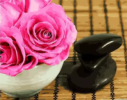 Картина по номерам «Розы на столе»