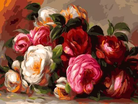 Картина по номерам «Розы Ренуара»
