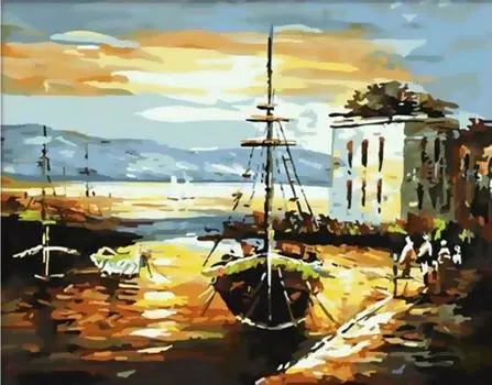 Картина по номерам «Рыбацкий баркас»