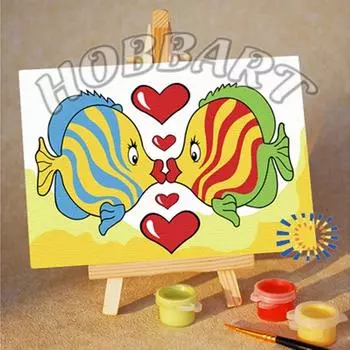 Картина по номерам «Рыбка, чмок!»