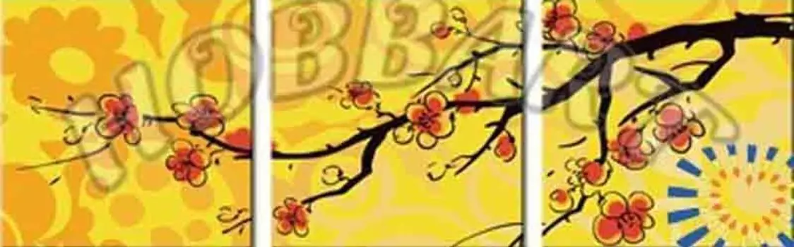 Картина по номерам «Сакура в лучах заката»