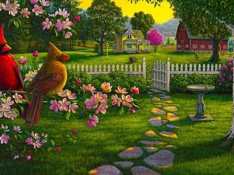 Картина по номерам «Сельский пейзаж»