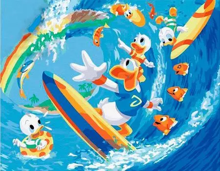 Картина по номерам «Серфингисты»