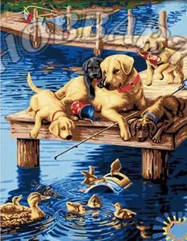 Картина по номерам «Щенячьи нежности»