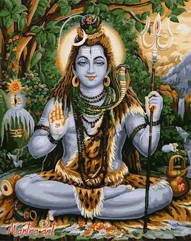 Картина по номерам «Шива» + в наборе подарок