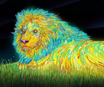 Картина по номерам «Сказочный лев»
