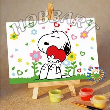 Картина по номерам «Снупи. Обнимашки»