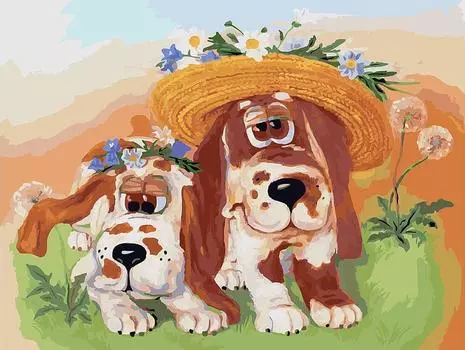 Картина по номерам «Собачки»