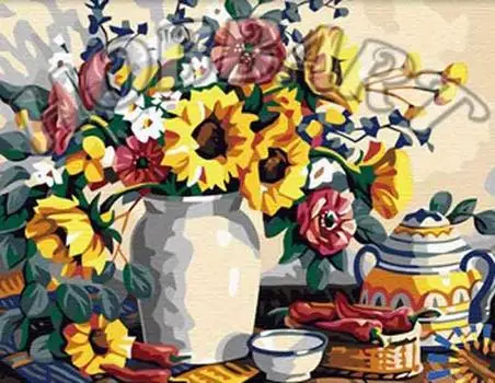 Картина по номерам «Солнечно-летний букет»