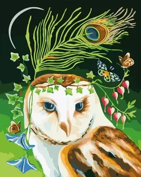 Картина по номерам «Сова-аристократка»