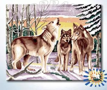 Картина по номерам «Совет волков»