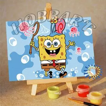 Картина по номерам «Spong Bob: охота на удачу»