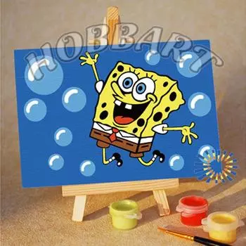 Картина по номерам «Spong Bob: пузыриии!»