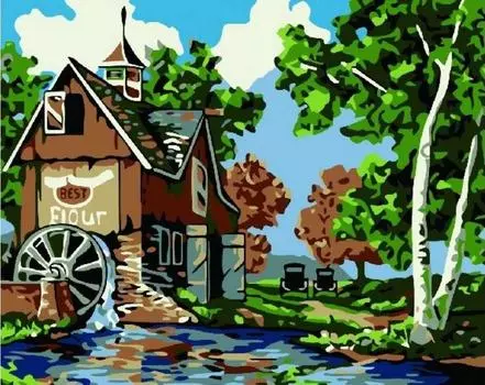 Картина по номерам «Старая мельница»