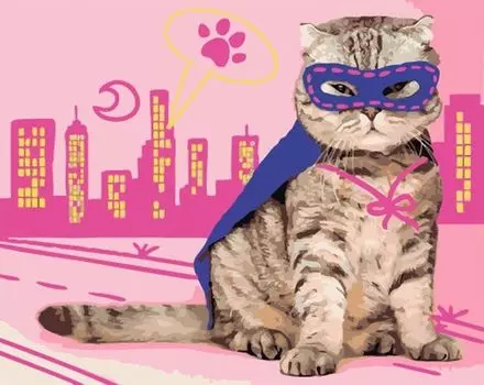 Картина по номерам «Супер-кот»