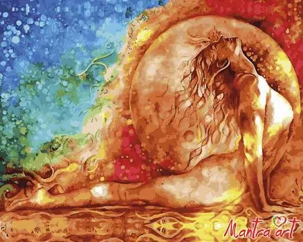 Картина по номерам «Сурья Намаскар» + в наборе подарок