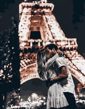 Картина по номерам «Свидание под башней»