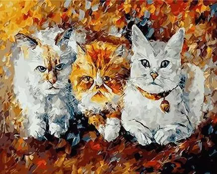 Картина по номерам «Три кота»