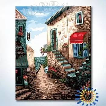 Картина по номерам «Улица у моря»