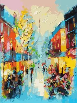 Картина по номерам «Улочки Парижа»