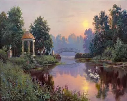 Картина по номерам «Утренний парк»